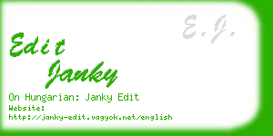 edit janky business card